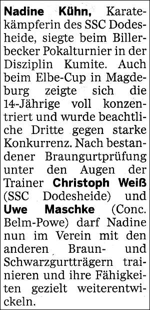 NOZ - Neue Osnabr&uuml;cker Zeitung vom 8. Juni 2006